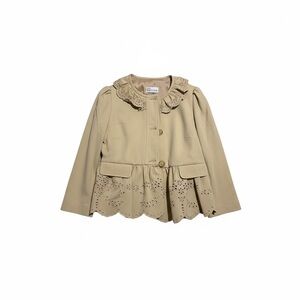 Valentino Tan Blazer with Lace Detail